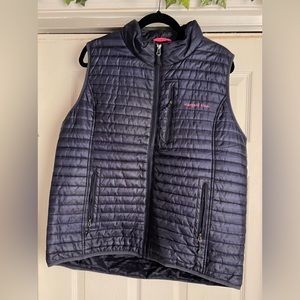 Black and navy striped Vineyard Vines vest